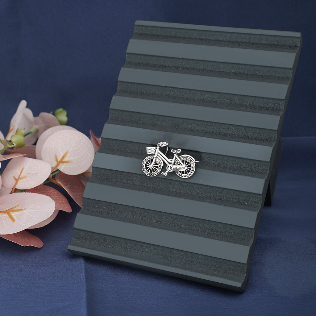 Silver Cycle Brooch