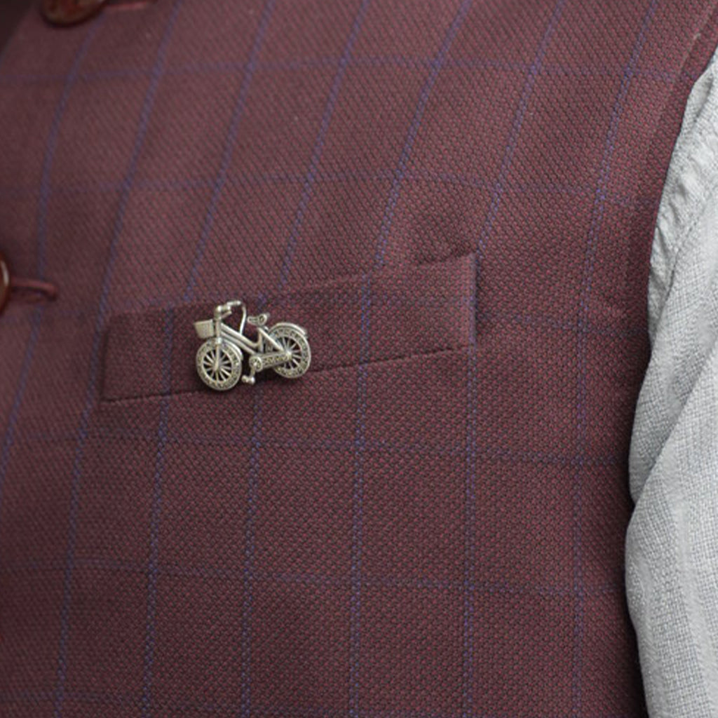 Silver Cycle Brooch