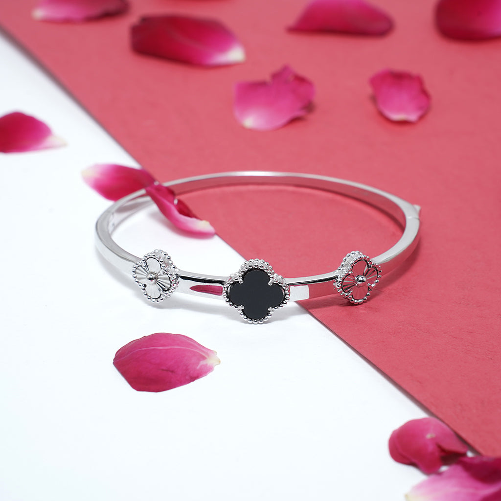 Van Cleef Inspired Silver Bracelet