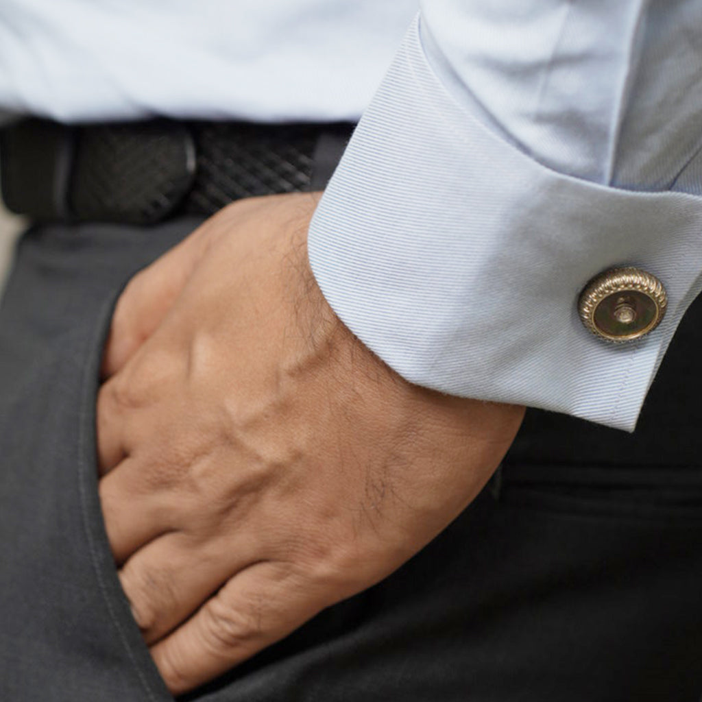 Oxidised Silver Cufflinks