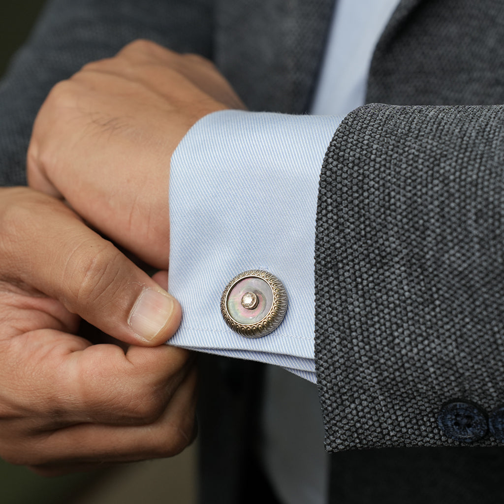Oxidised Silver Cufflinks