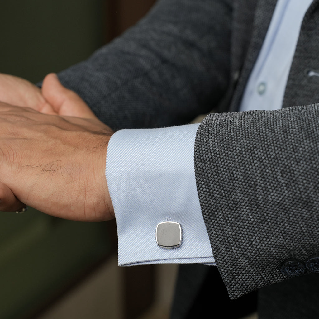 Imperial Black Silver Cufflinks