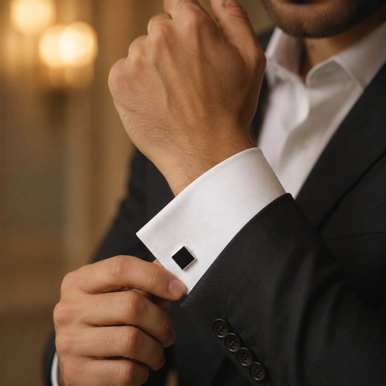 Square Enamel Cufflinks