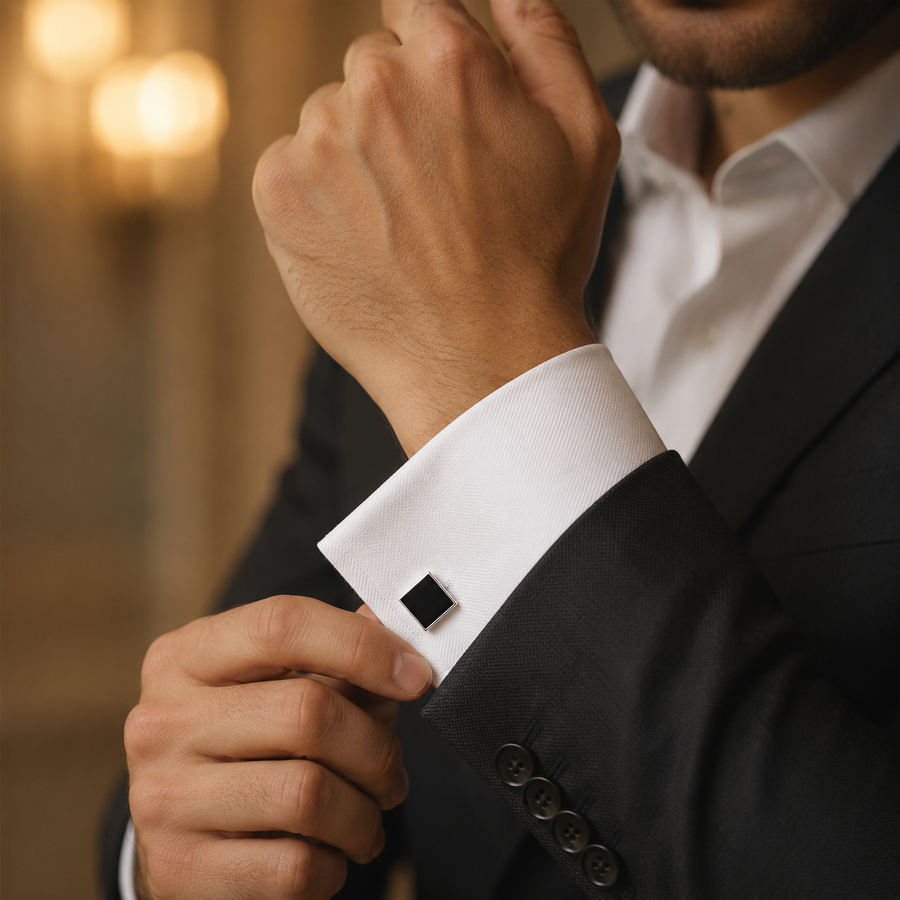Square Enamel Cufflinks