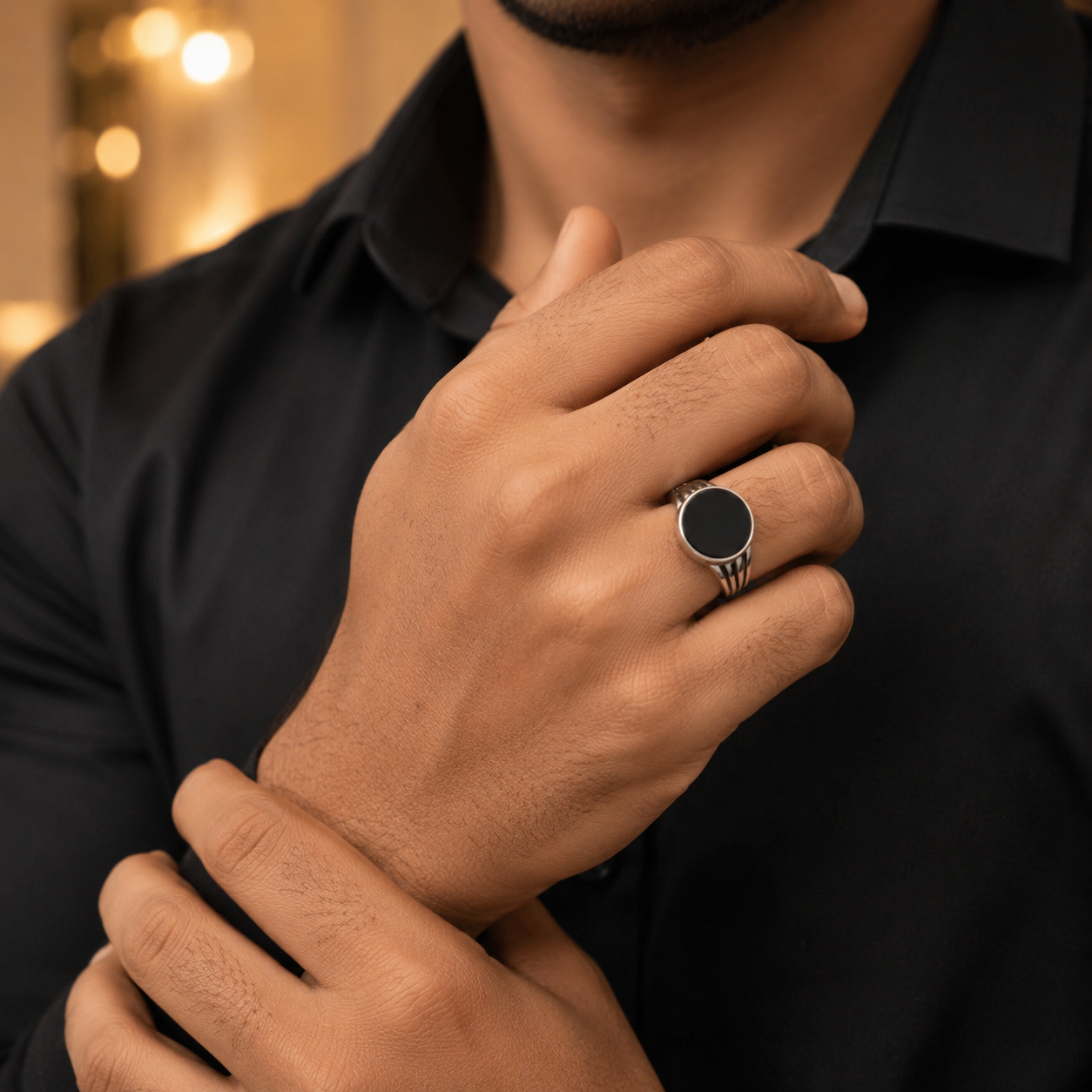 Black Stone Ring
