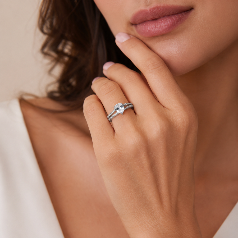 Tearlight Silver Ring