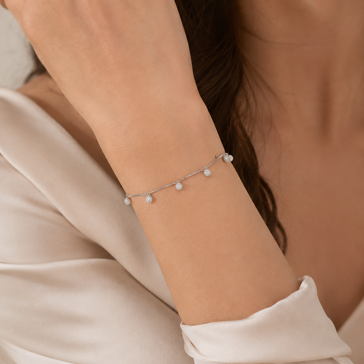 Diamond Bead Bracelet
