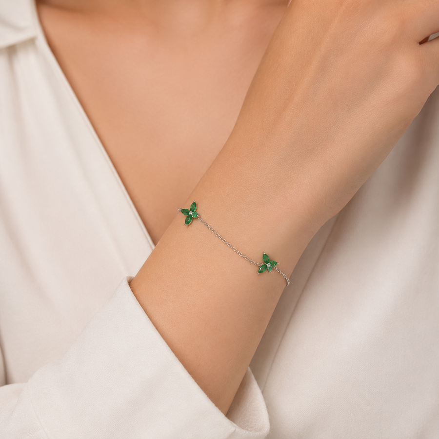 Laceleaf Silver Bracelet