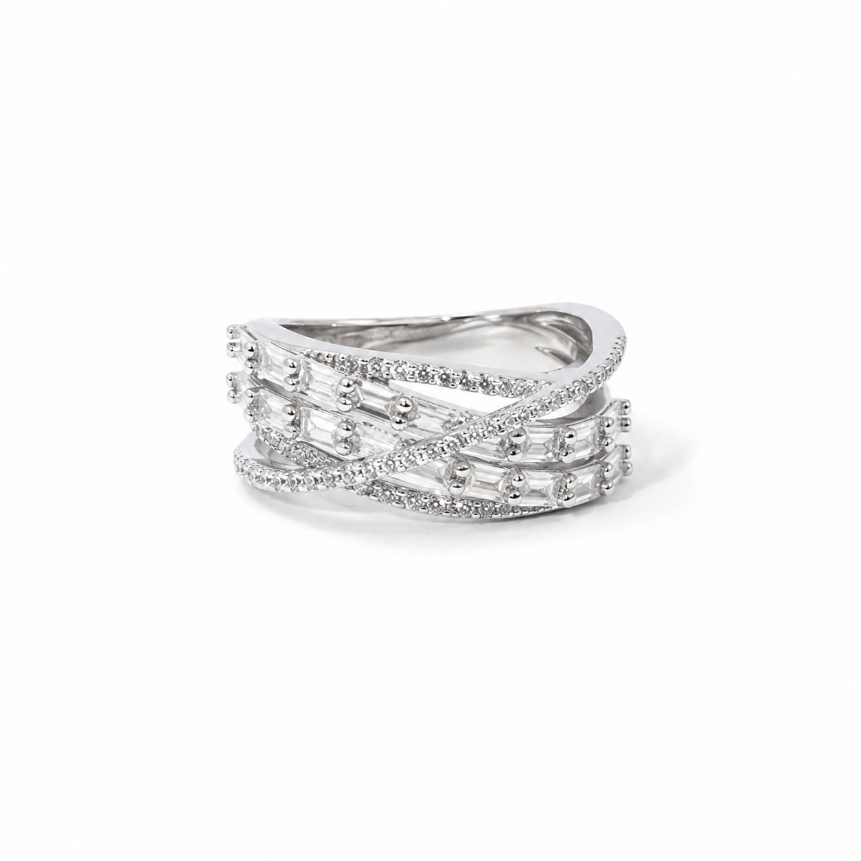 Baguette Orbit Ring