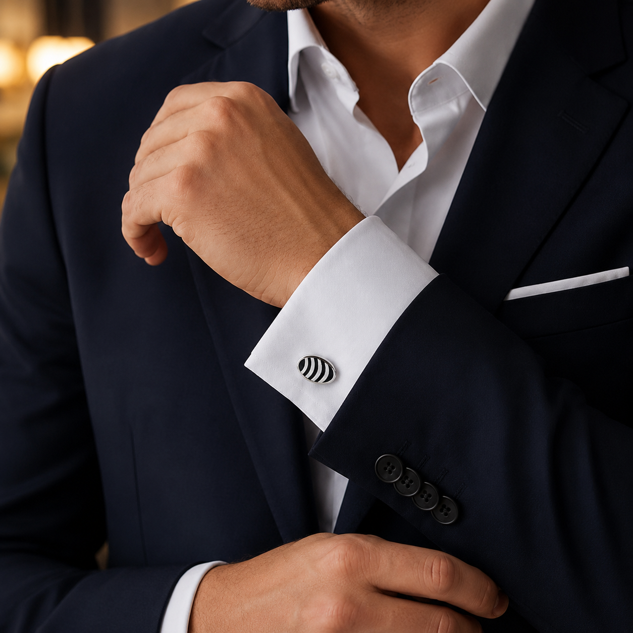 Ebony Enamel Cufflinks