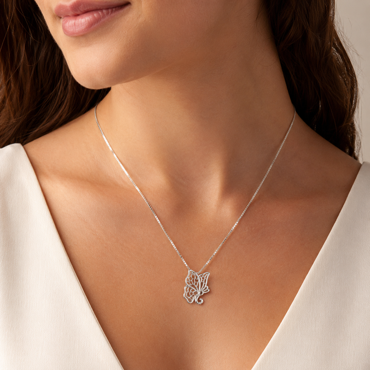 Papillon Silver Pendant