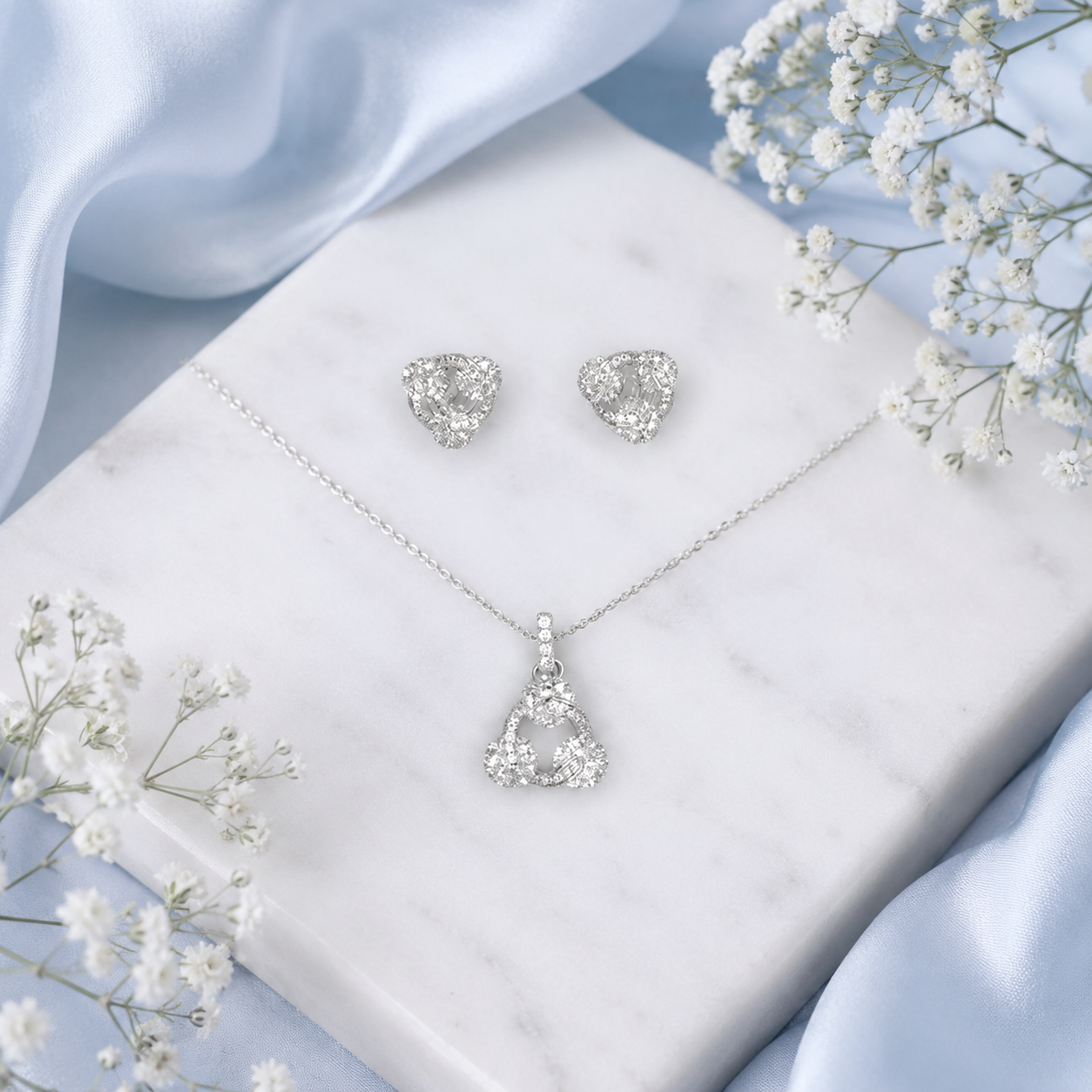 Round Spark Pendant Set