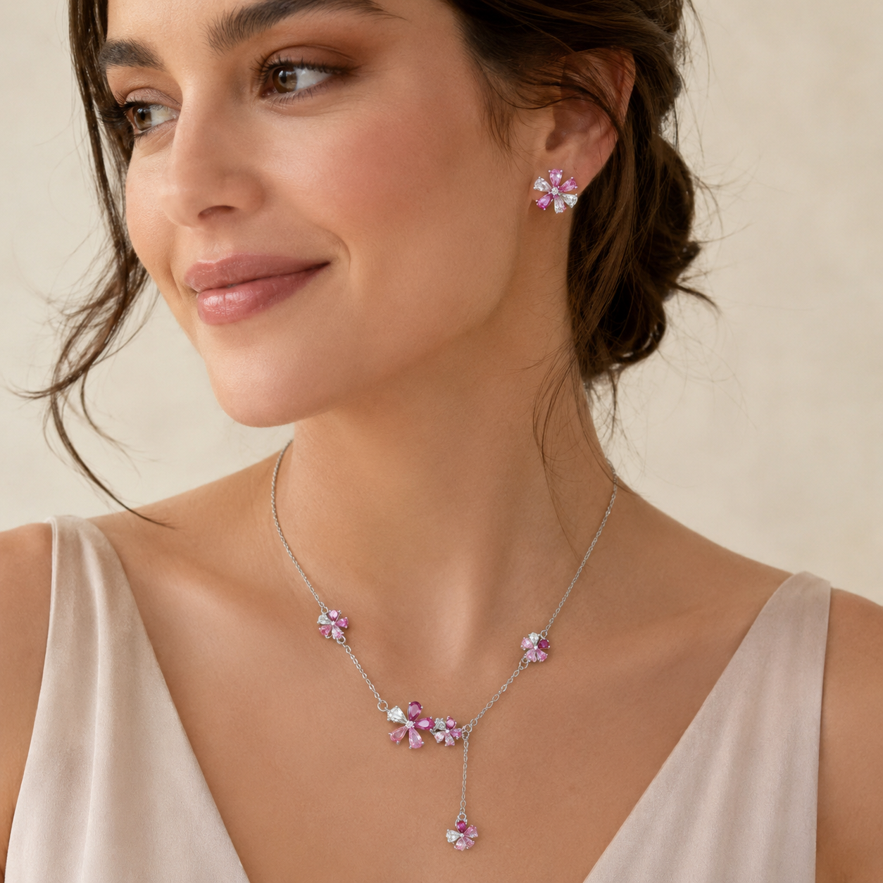 Blush Bloom Pendant Set