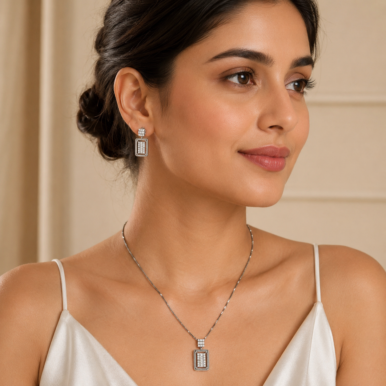 Baguette Glow Pendant Set