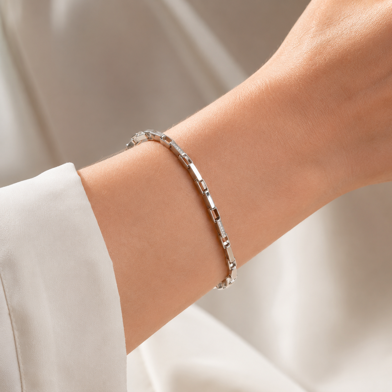 Boxline Silver Bracelet