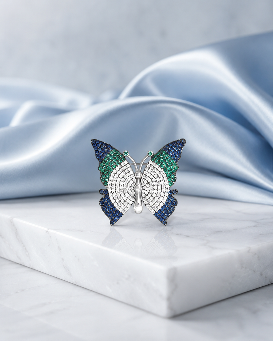 Butterfly Crest Brooch