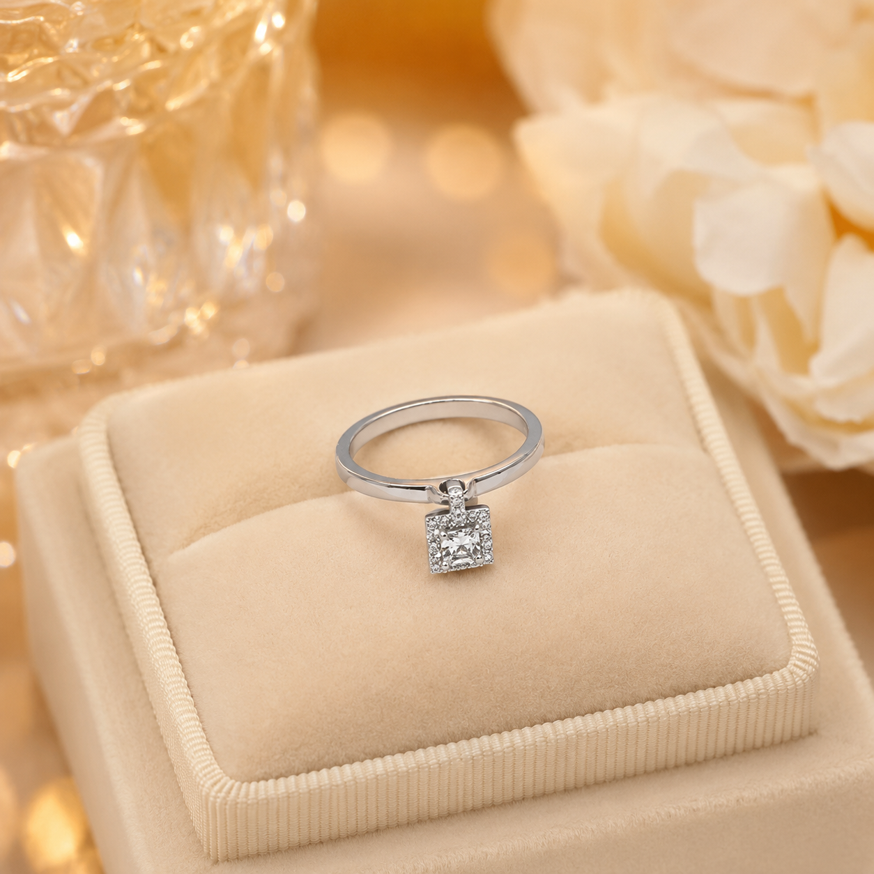Charm Square Ring