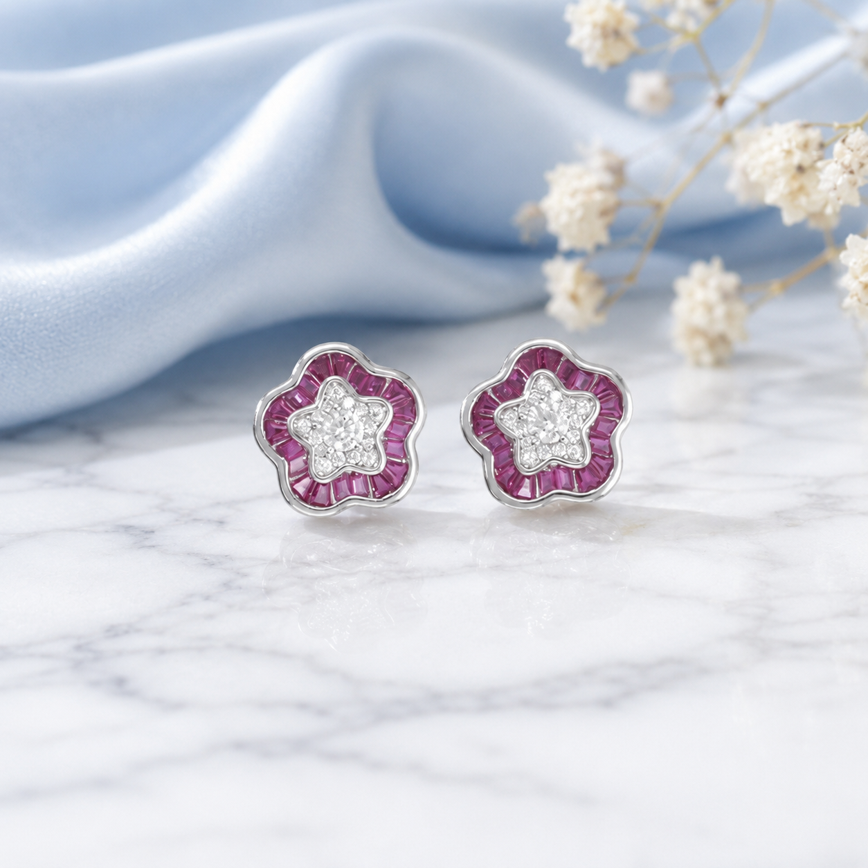 Blush Petal Earrings