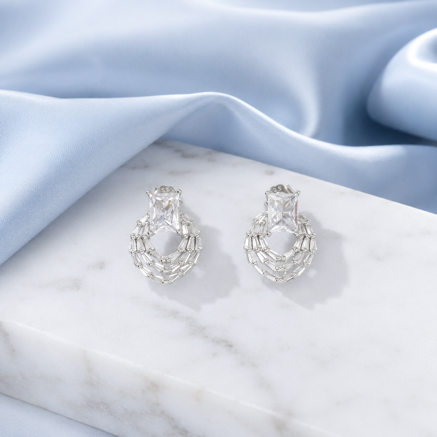 Emerald Solitaire Earrings