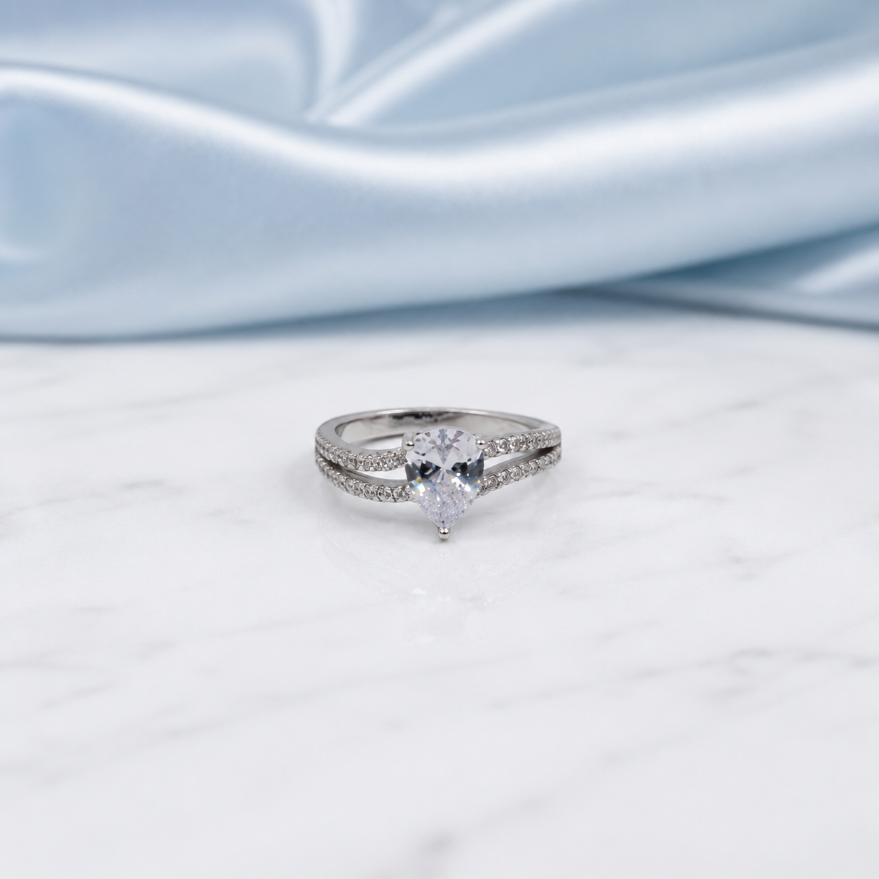 Tearlight Silver Ring