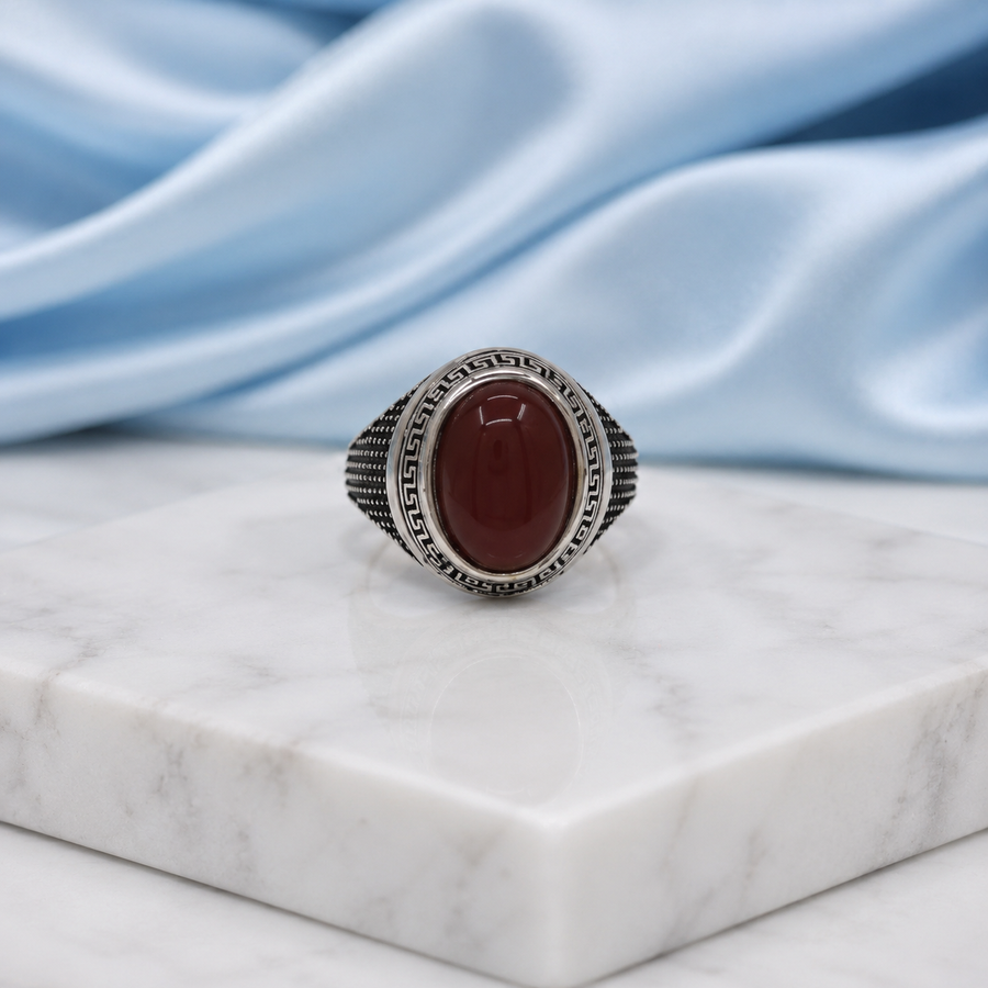 Brown Stone Signet Ring
