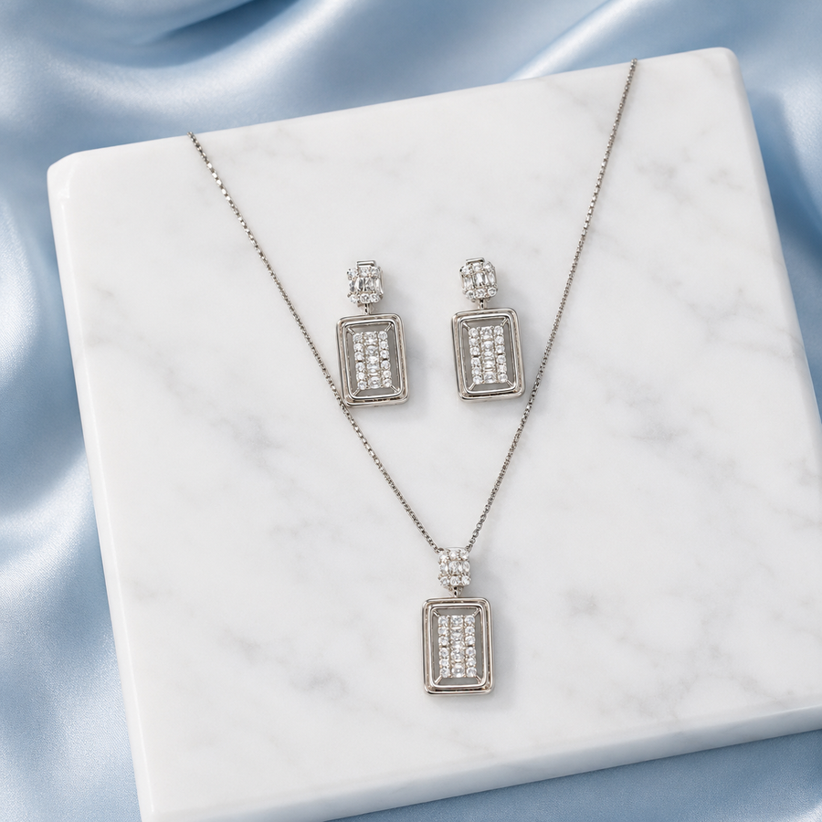 Baguette Glow Pendant Set