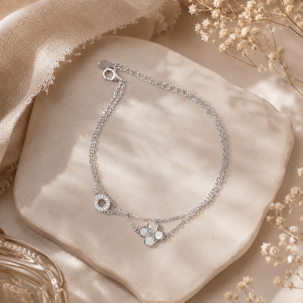 Pearl Clover Bracelet