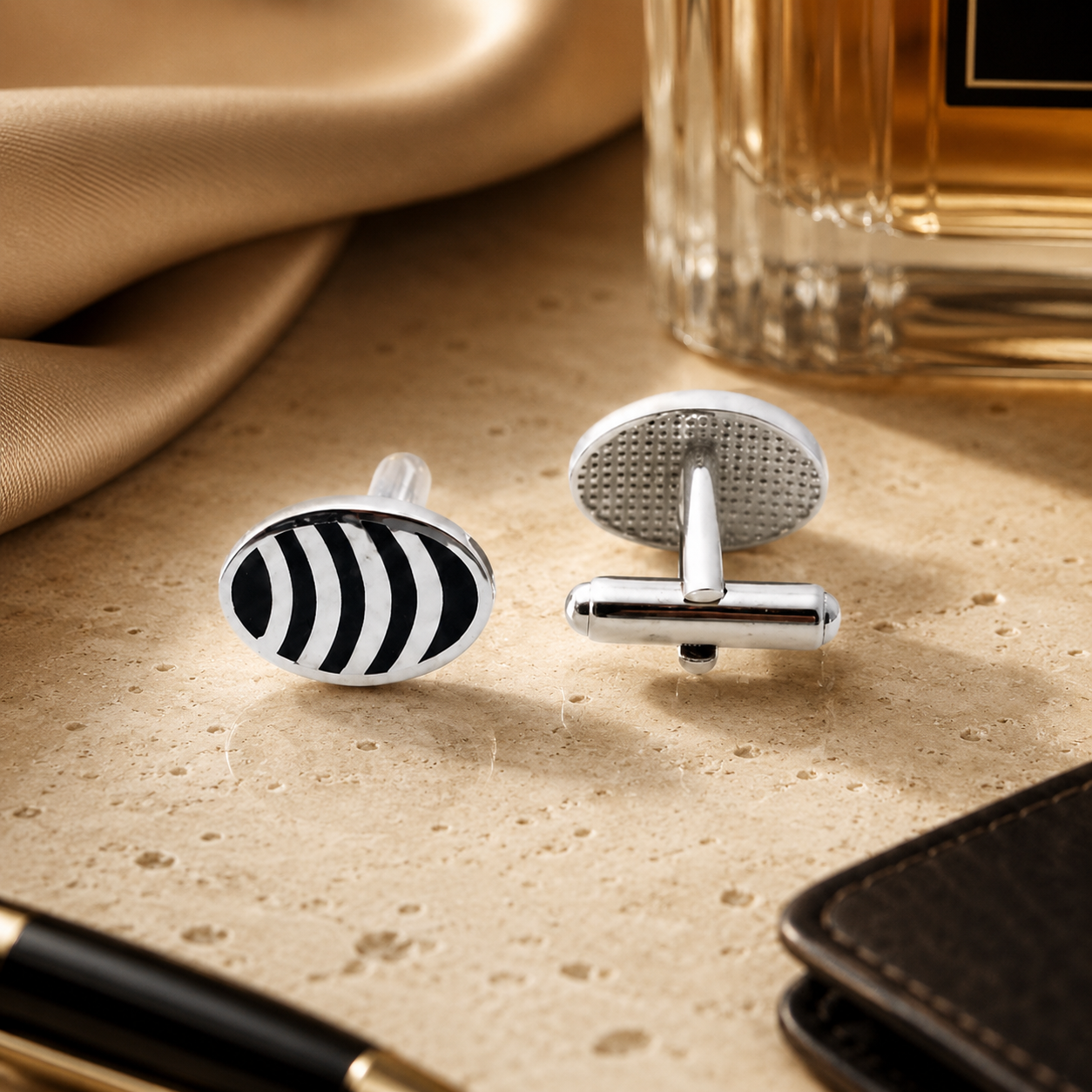 Ebony Enamel Cufflinks