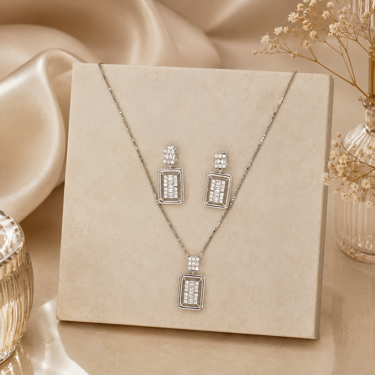 Baguette Glow Pendant Set