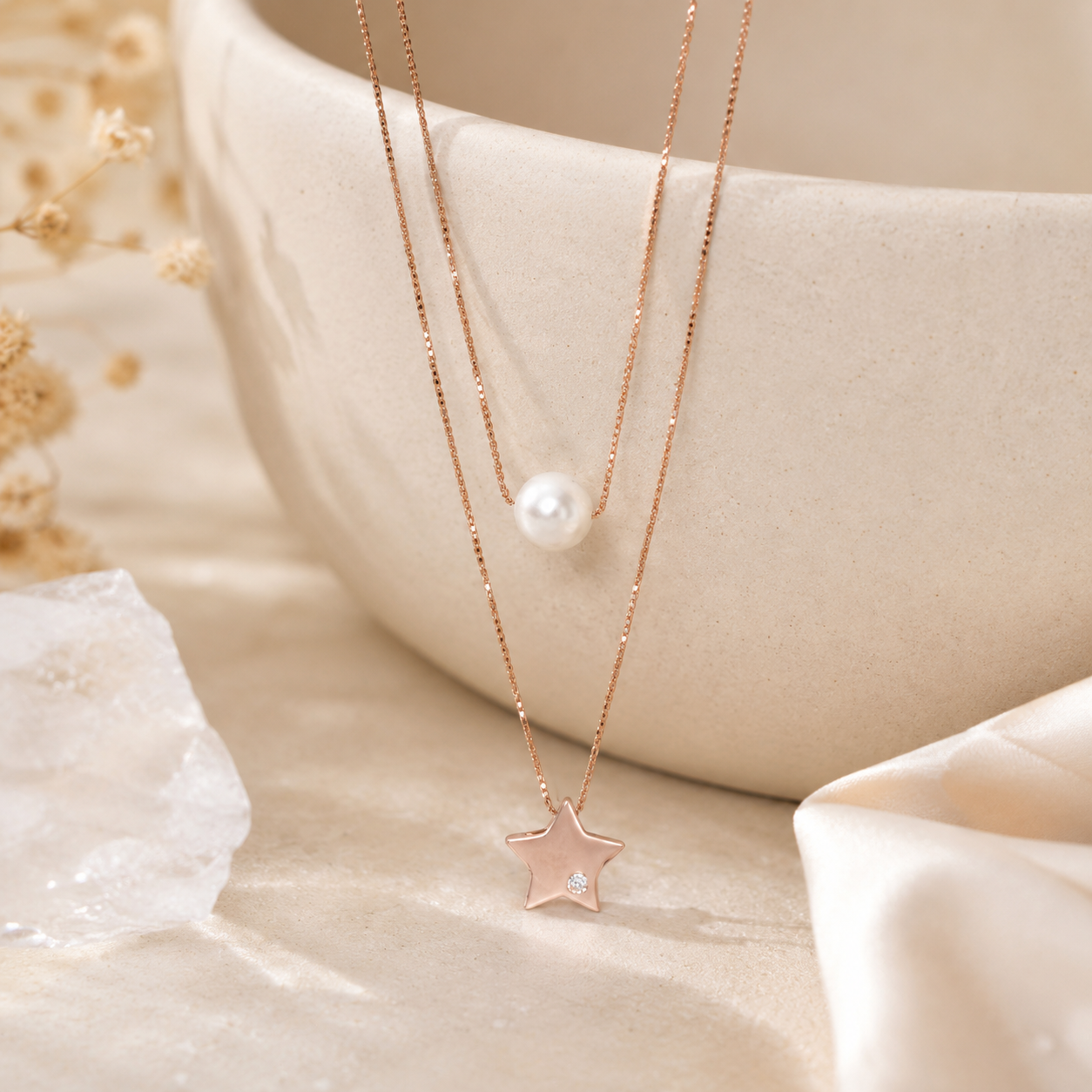 Rosé Pearl Pendant