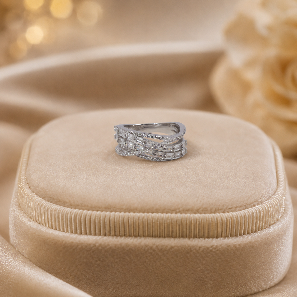 Baguette Orbit Ring