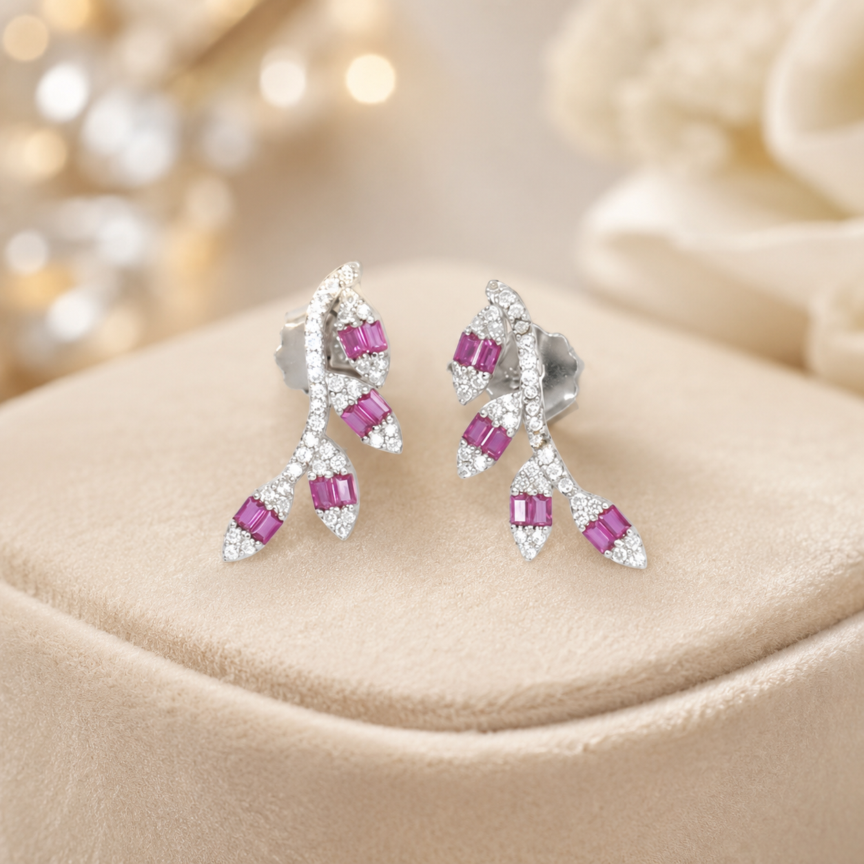 Rosé Diamond Dangles