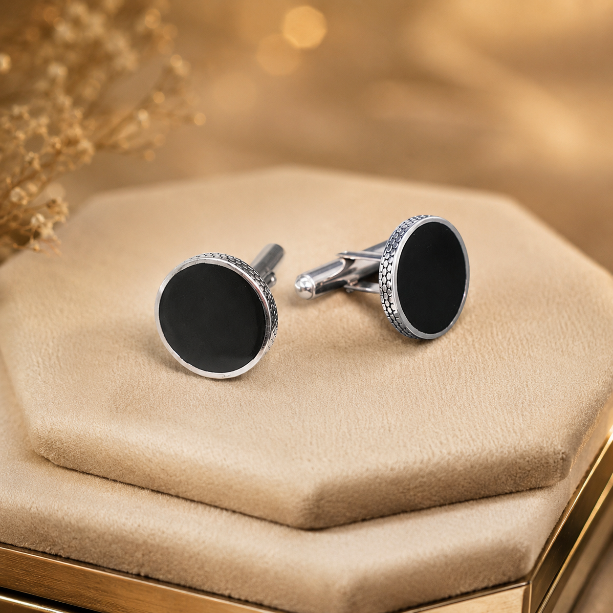 Onyx Edge Cufflinks