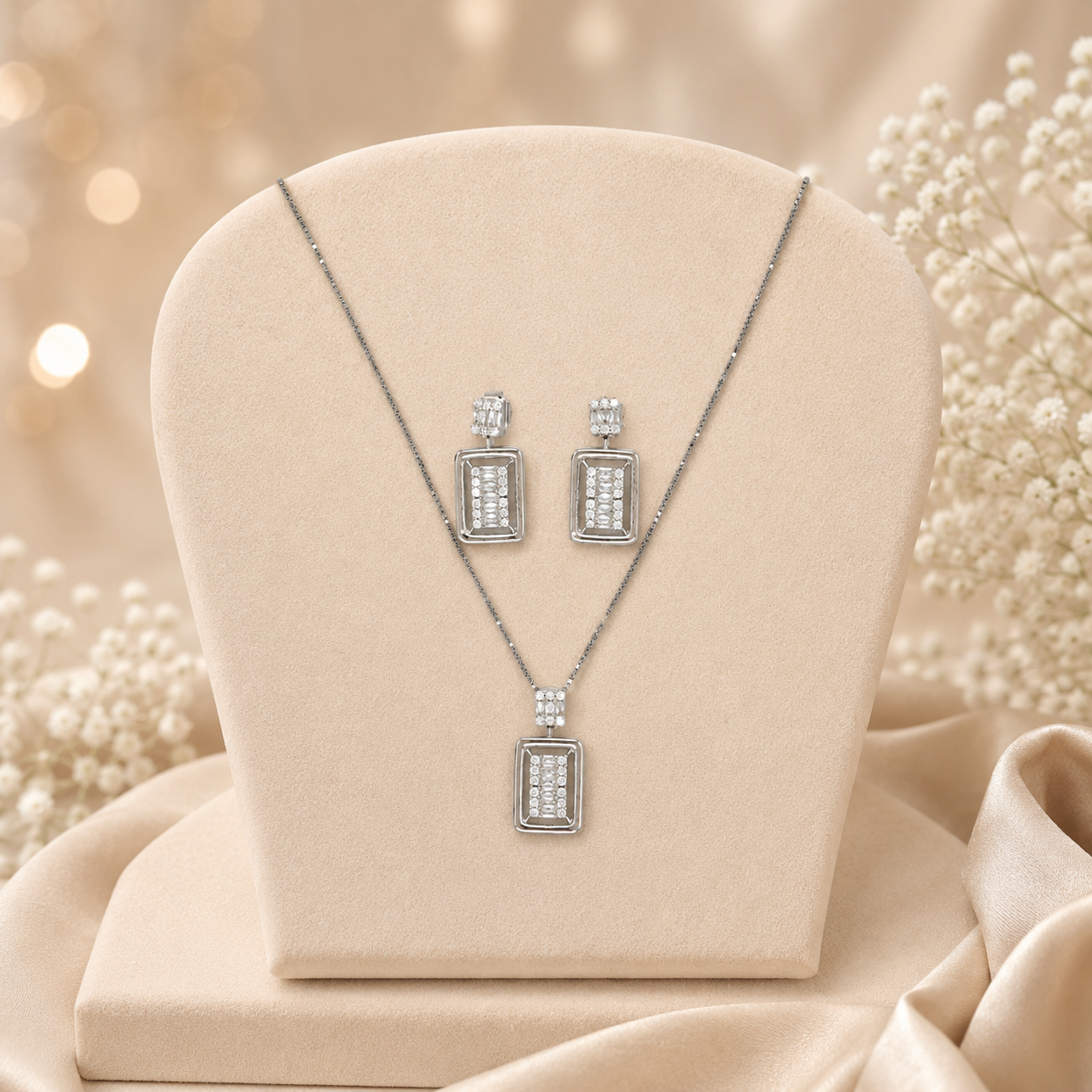 Baguette Glow Pendant Set