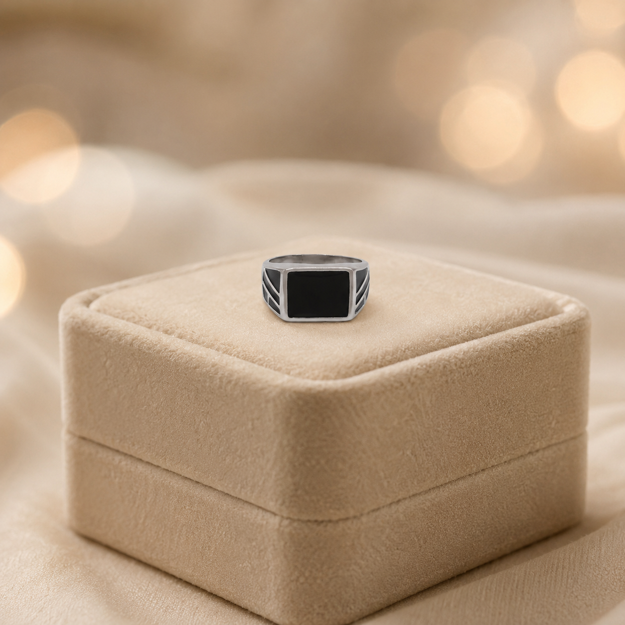 Black Enamel Ring