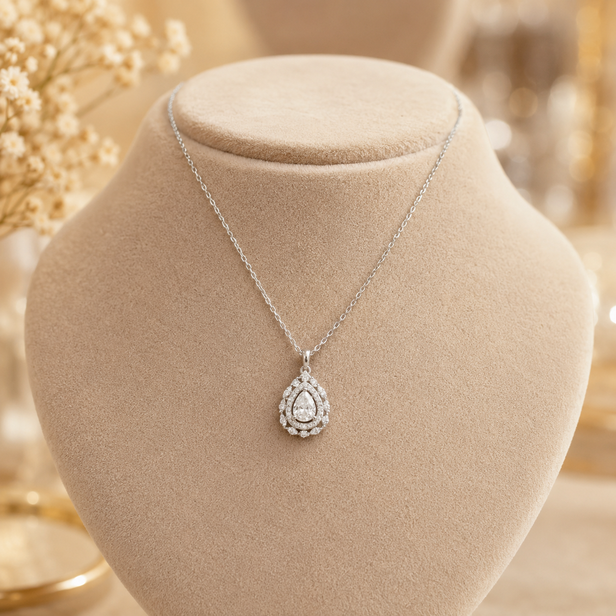 Pearlight Solitaire Pendant