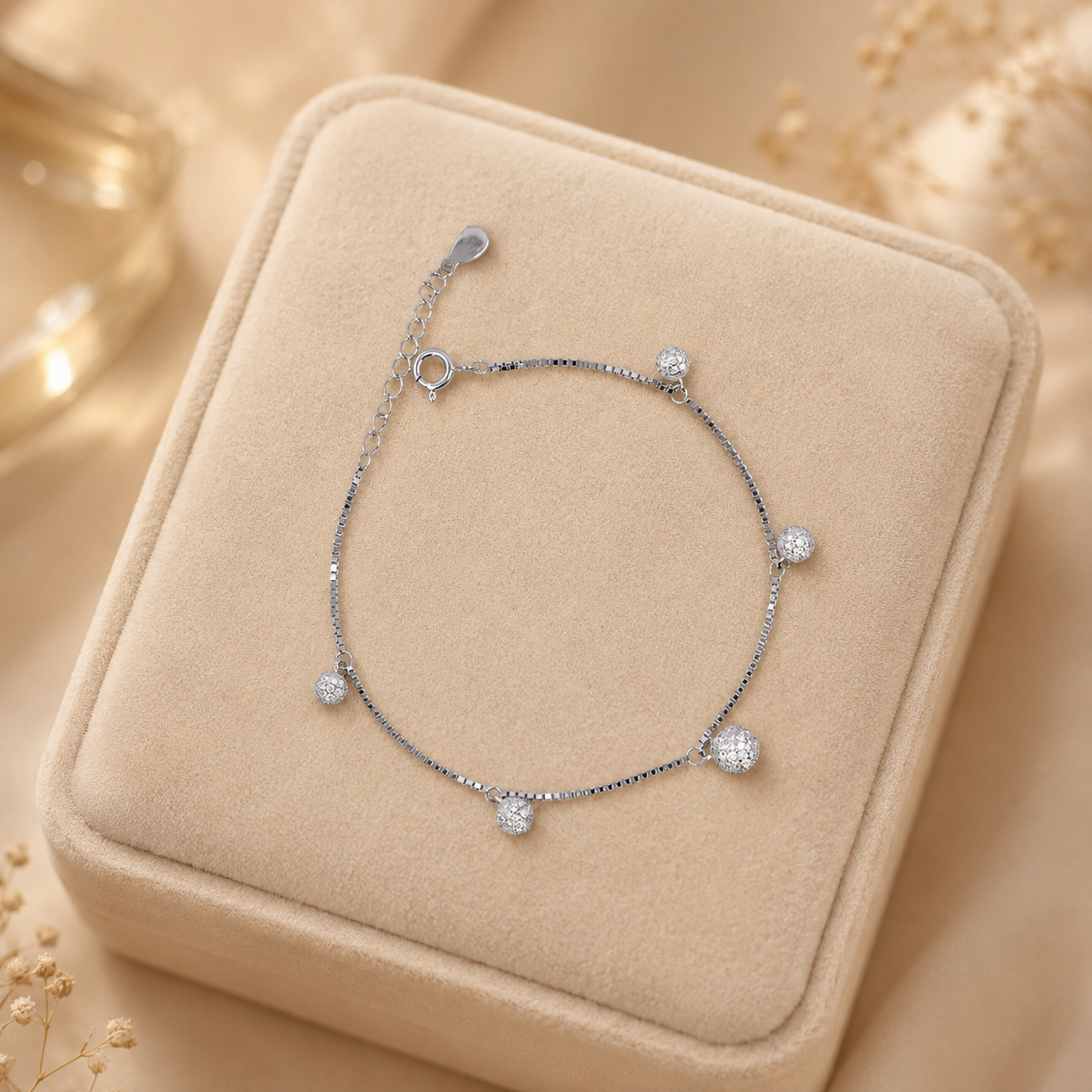 Diamond Bead Bracelet