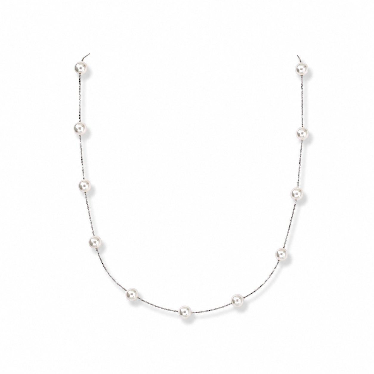 Silver Pearl Necklace