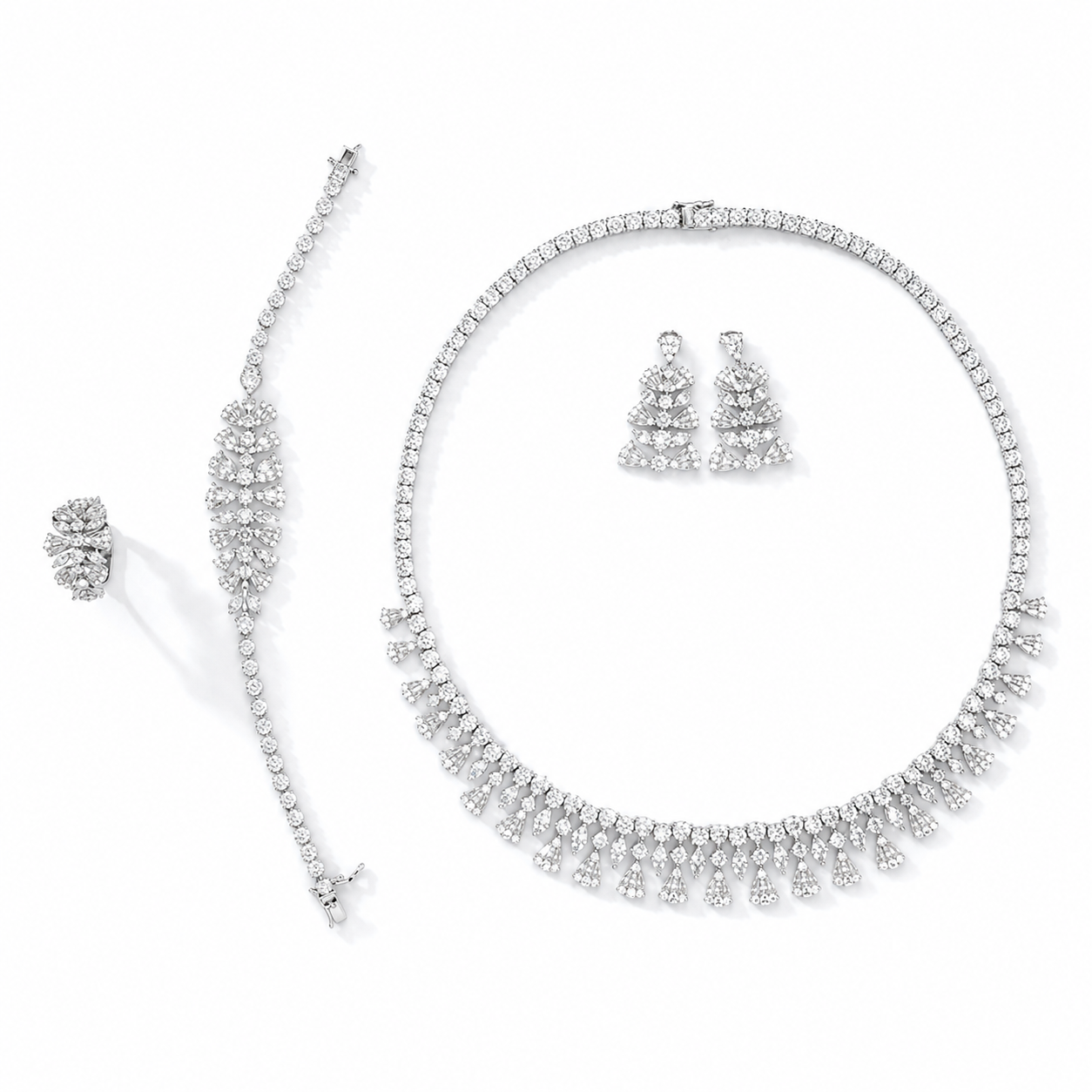 Stunning Diamonds Necklace Set