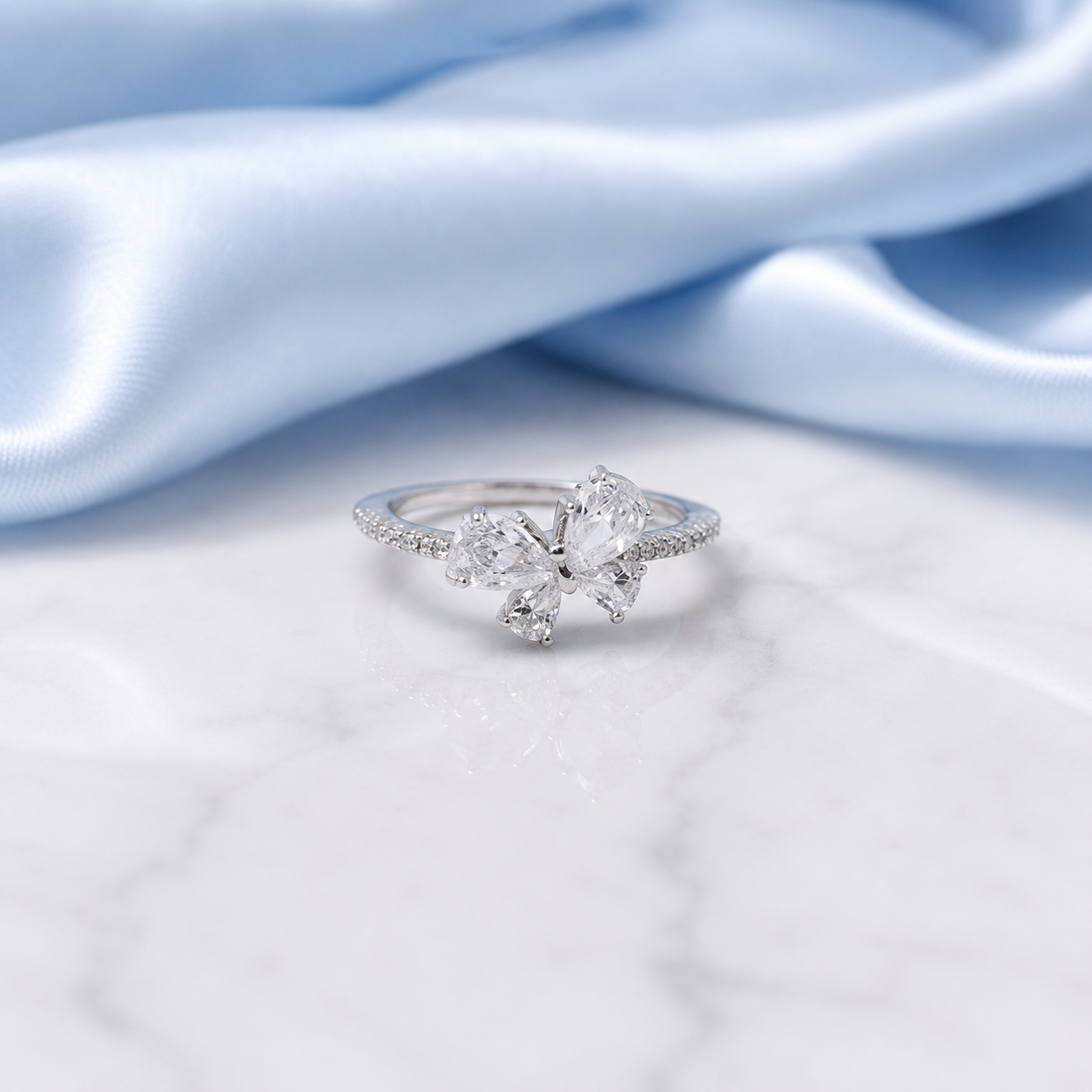 Stunning Butterfly Designed Silver Ring