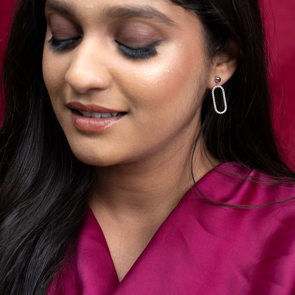 Dazzling Dangle SIlver Earrings