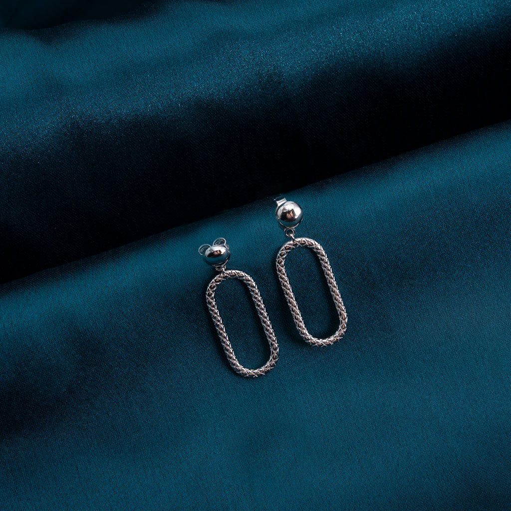 Dazzling Dangle SIlver Earrings