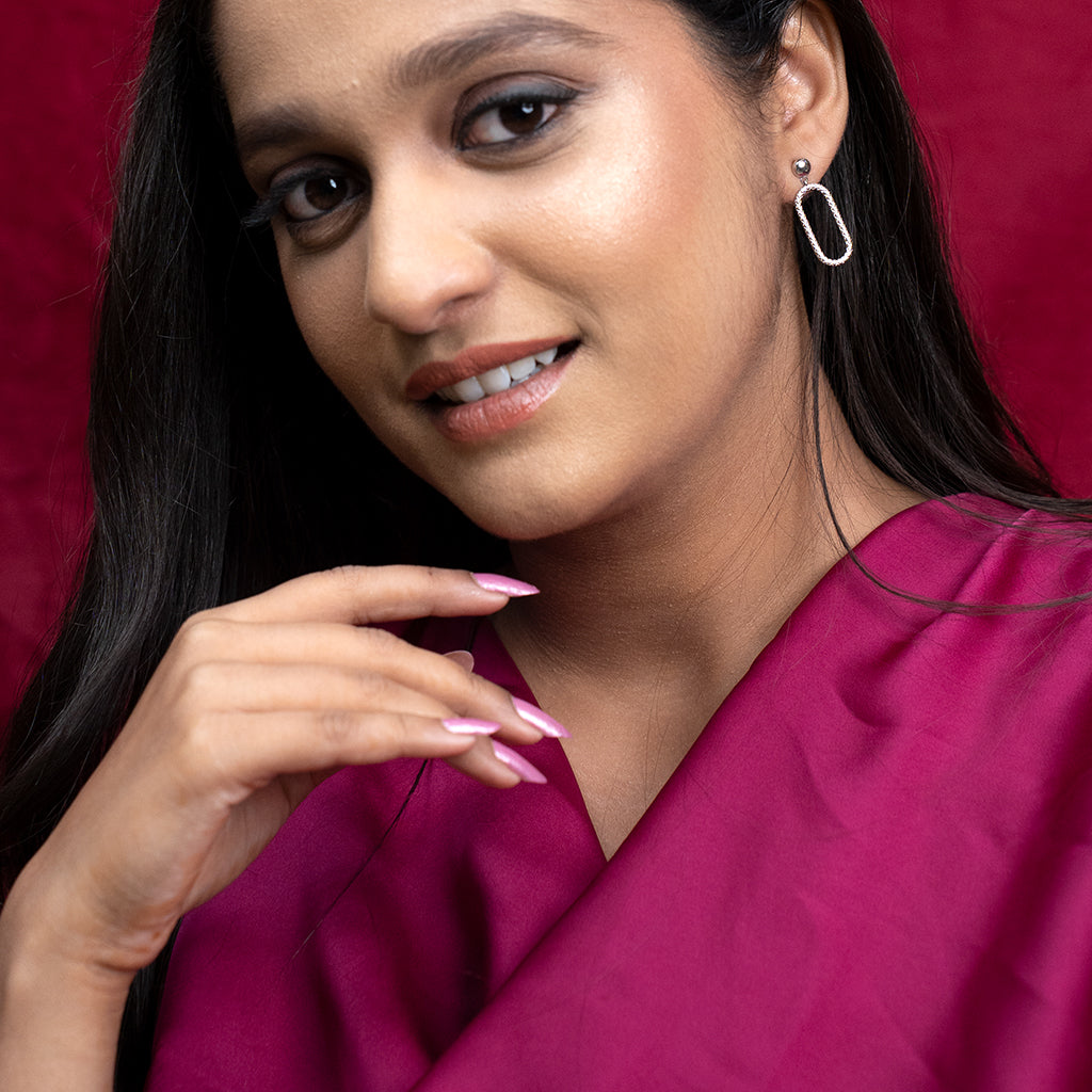 Dazzling Dangle SIlver Earrings