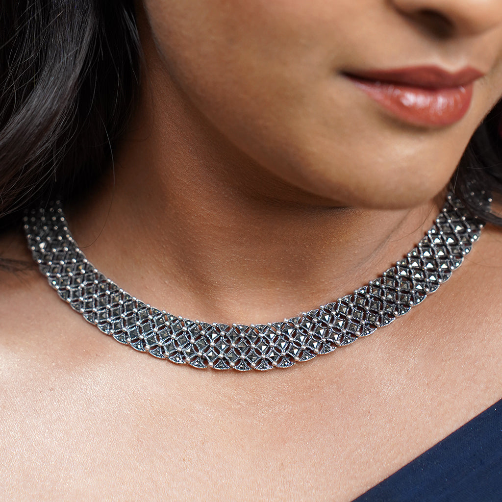 Oxidised Silver Necklace