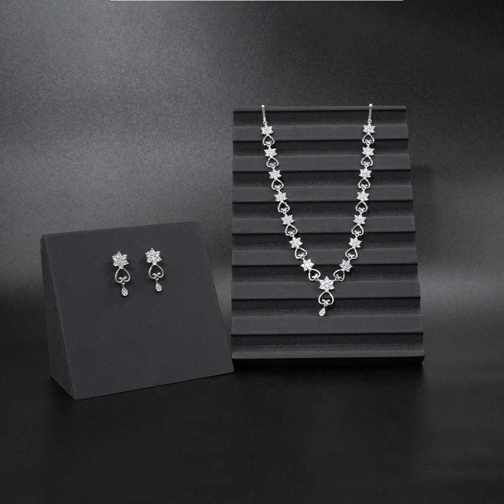 Heart Shaped Silver Necklace