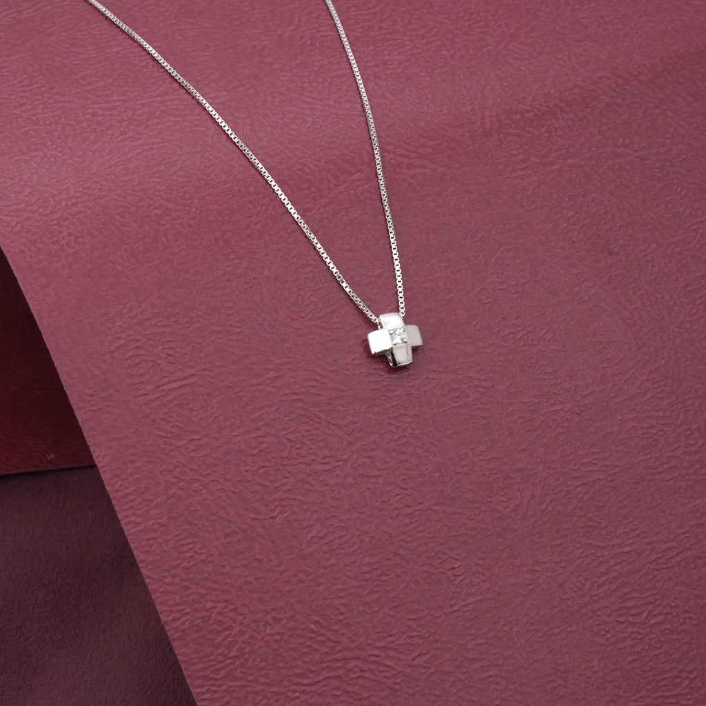 Square Shaped Silver Pendant