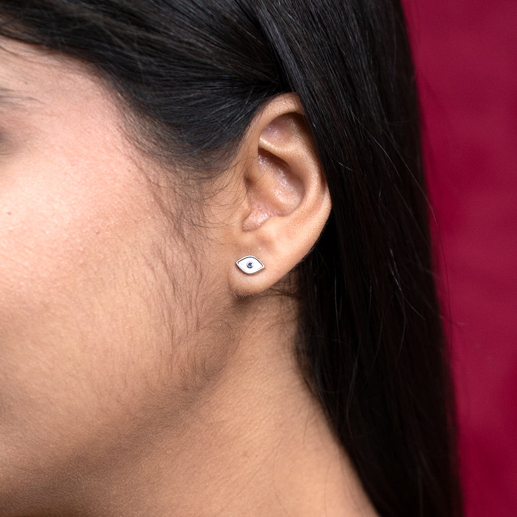 Evil Eye Silver Pendant Set