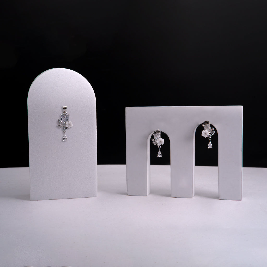 Silver Pendant Set With Emerald Cut Diamonds