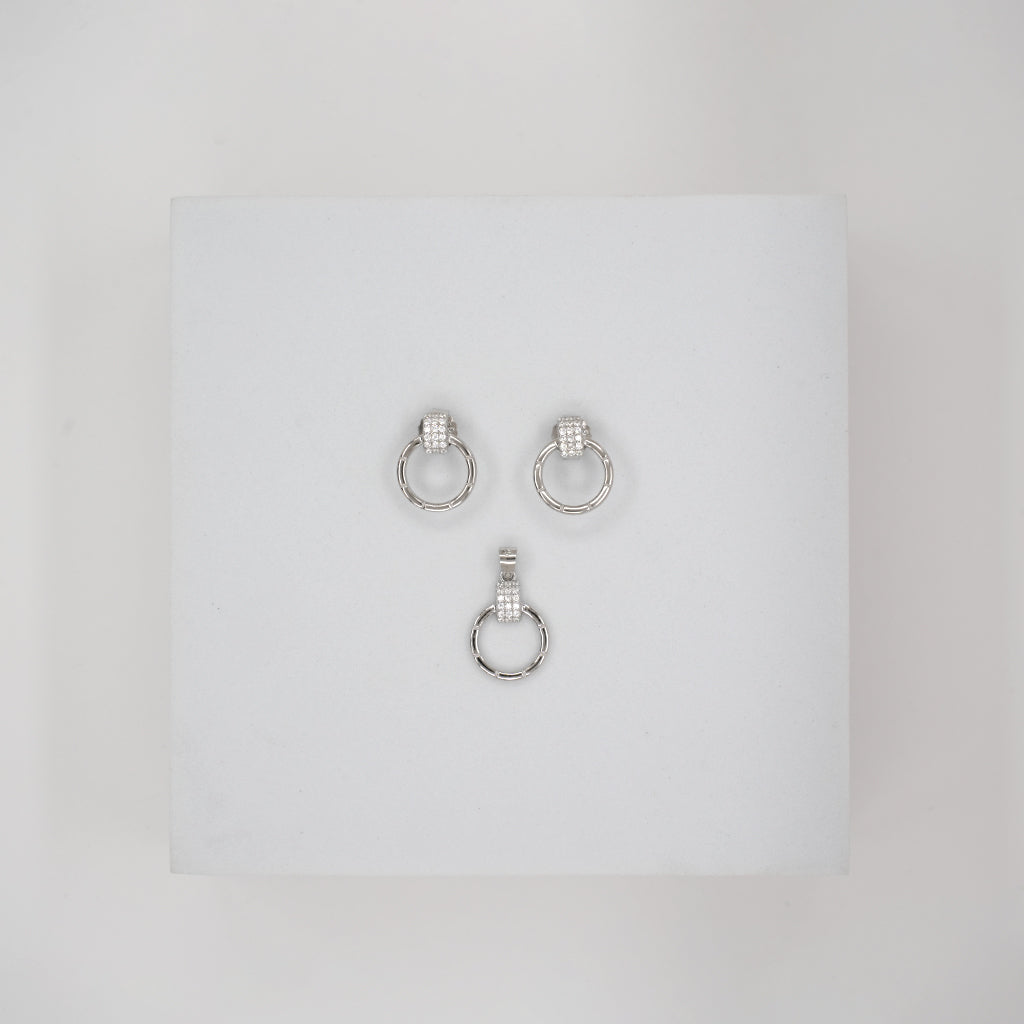 Stunning Silver Tops With Sterling 925 Silver Pendant Set