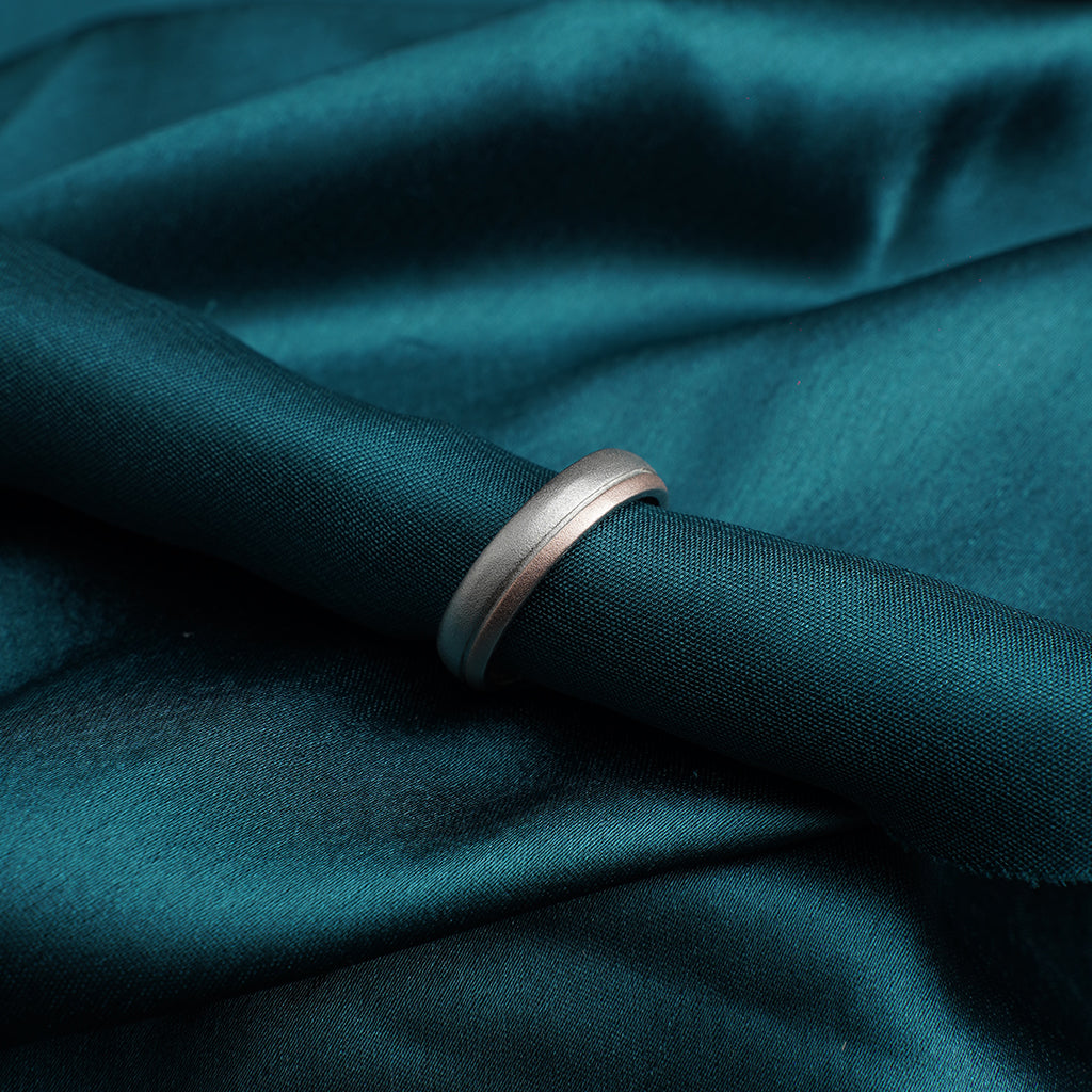 Rose Silver Polished Band